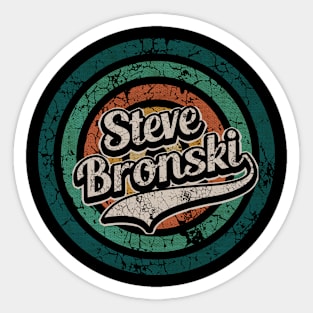 Steve Bronski // Retro Circle Crack Vintage Sticker